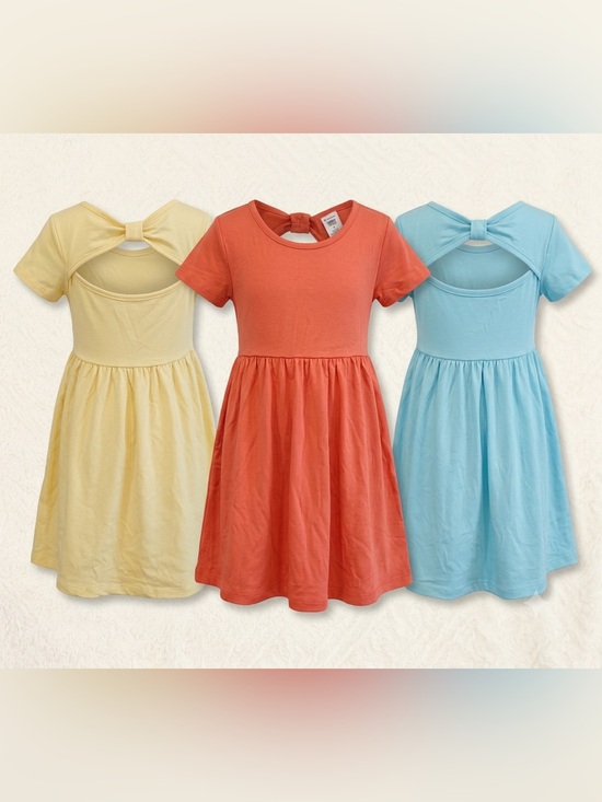 Member's Mark Other - Girls Dress Lot of 3 | Size 4 | Short Sleeve Back‎ Bow
